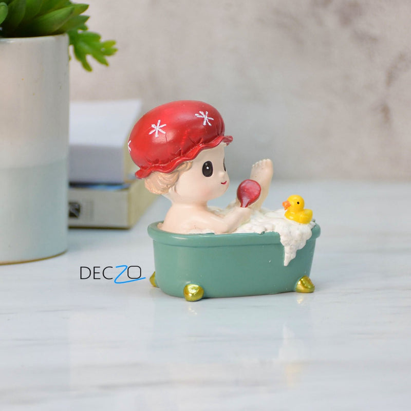 Baby in Bath Tub Miniature - Deczo