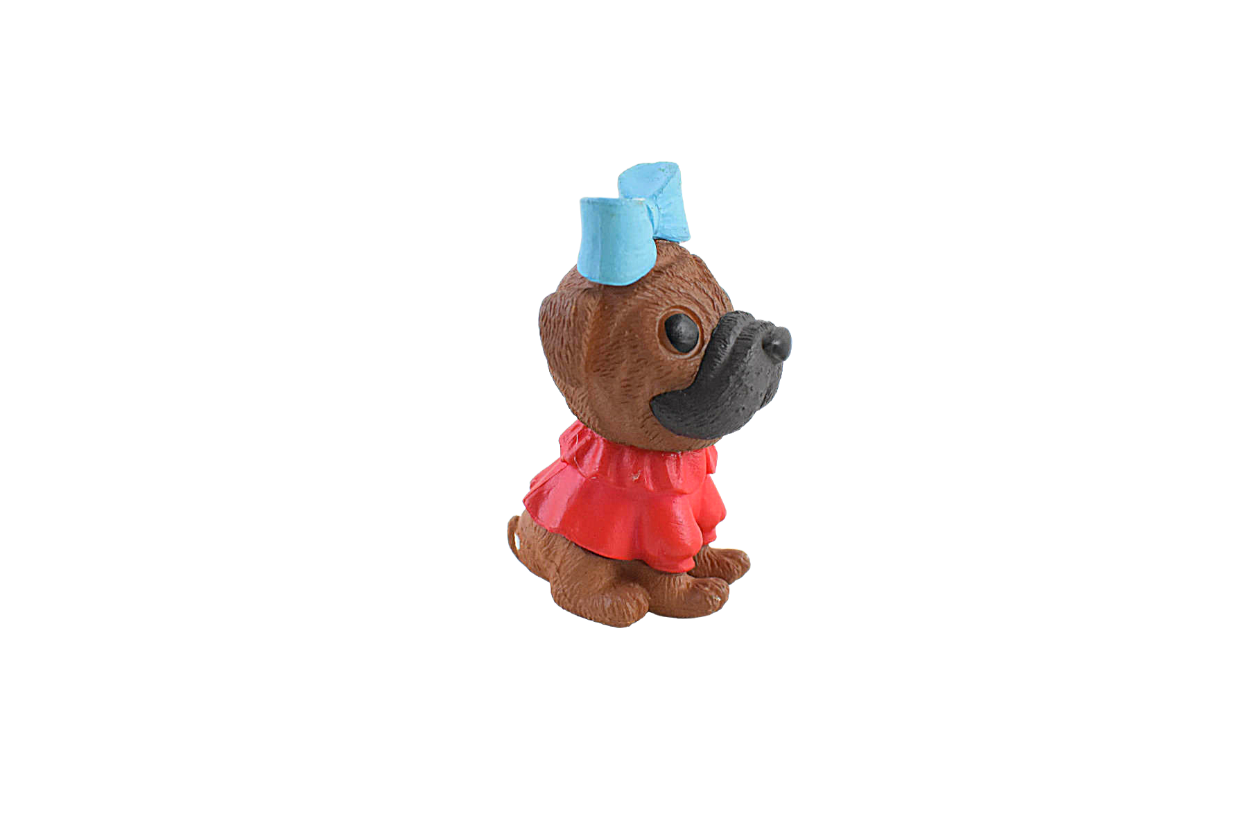 Cute Bulldog Puppy with Ribbon Miniature for Garden decor - Deczo