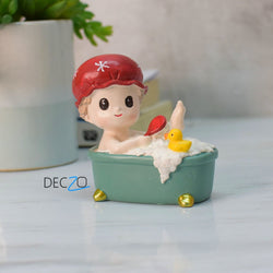 Baby in Bath Tub Miniature - Deczo