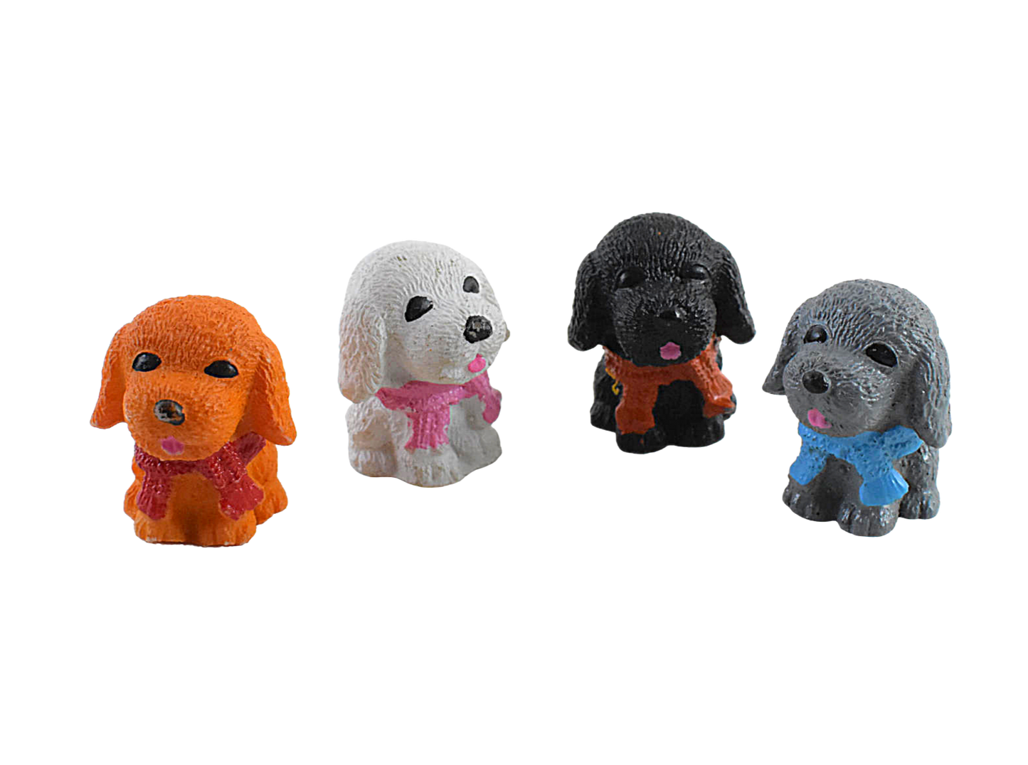 Miniature Puppies Resin Garden Toys Set of 4 - Deczo