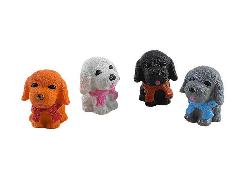 Miniature Puppies Resin Garden Toys Set of 4 - Deczo