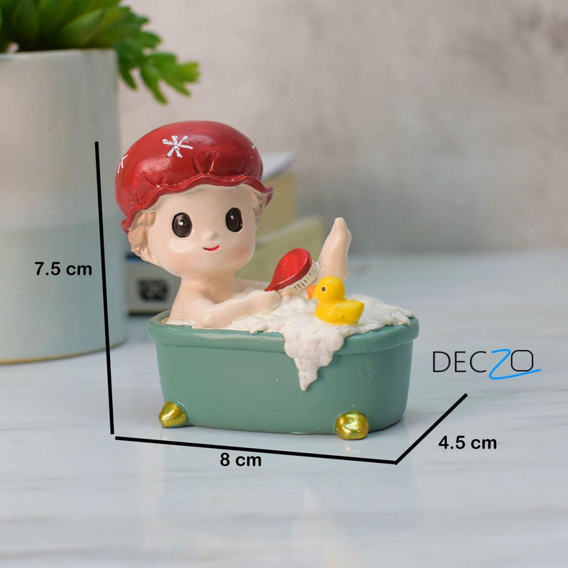Baby in Bath Tub Miniature - Deczo