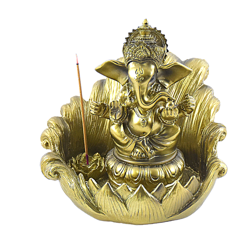 Golden Ganesha Incense  Holder - Deczo