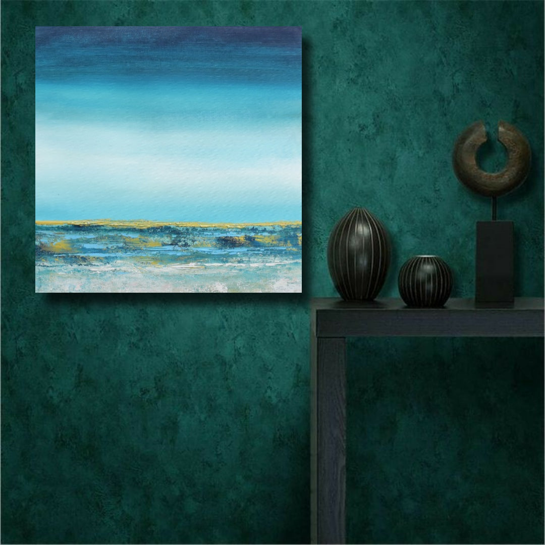 Profoundness, Handmade, Acrylic on Canvas, Wall Painting :23x23 inches - Deczo