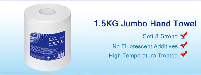 Vinda AFH 1.5kg 1ply Jumbo Hand Towel VSC4644 - Deczo