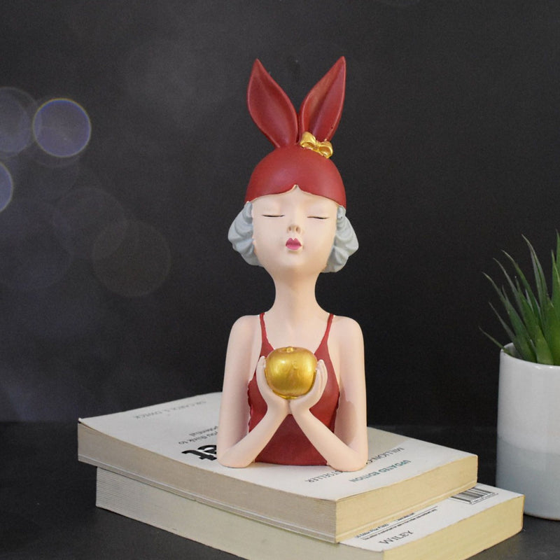 The Girl holding apple :Red - Deczo