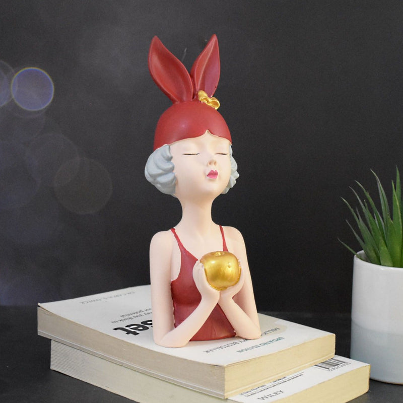 The Girl holding apple :Red - Deczo