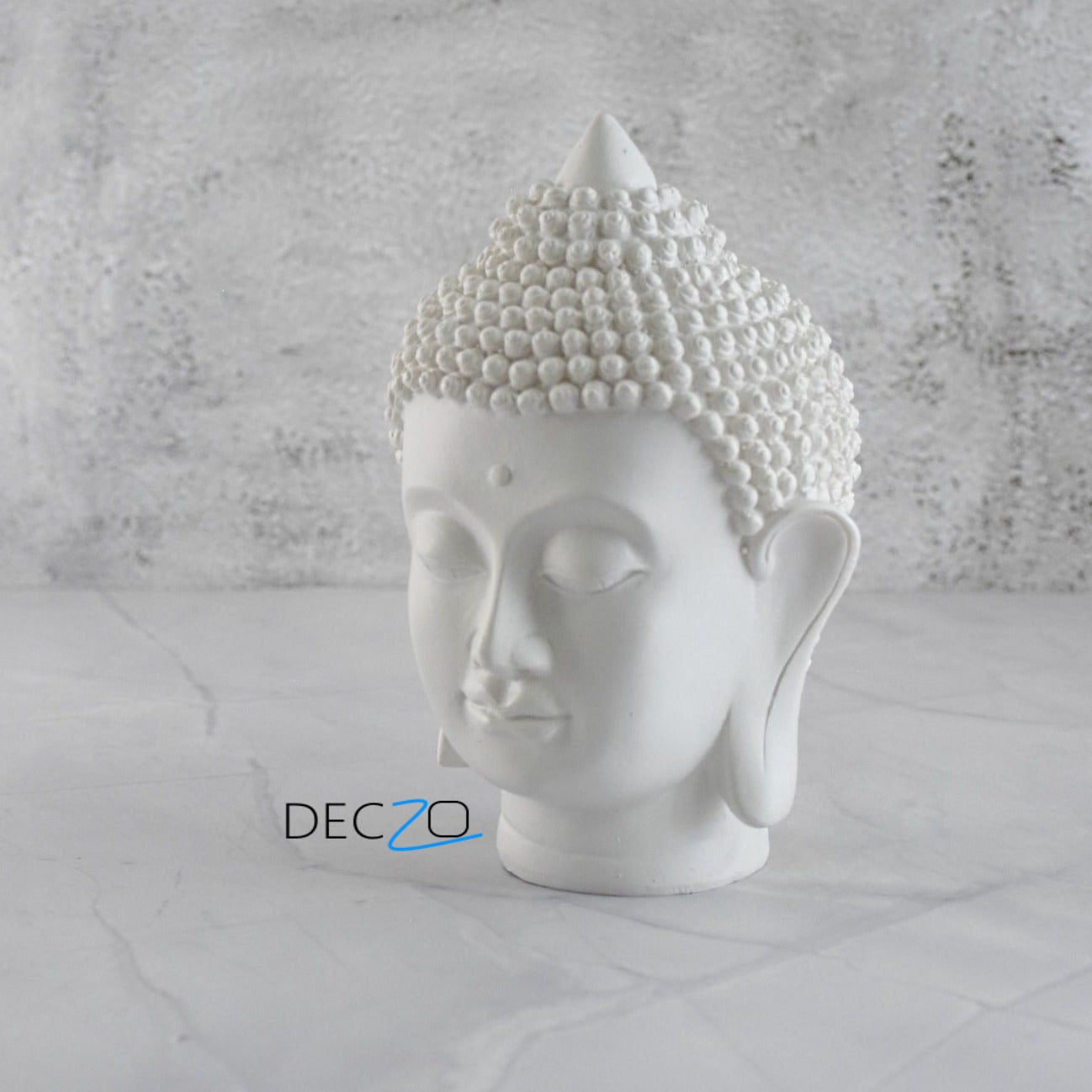 White Color Buddha Head - Deczo