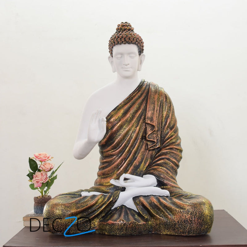 3 Feet Serene Blessing Buddha : Copper Blend Golden - Deczo