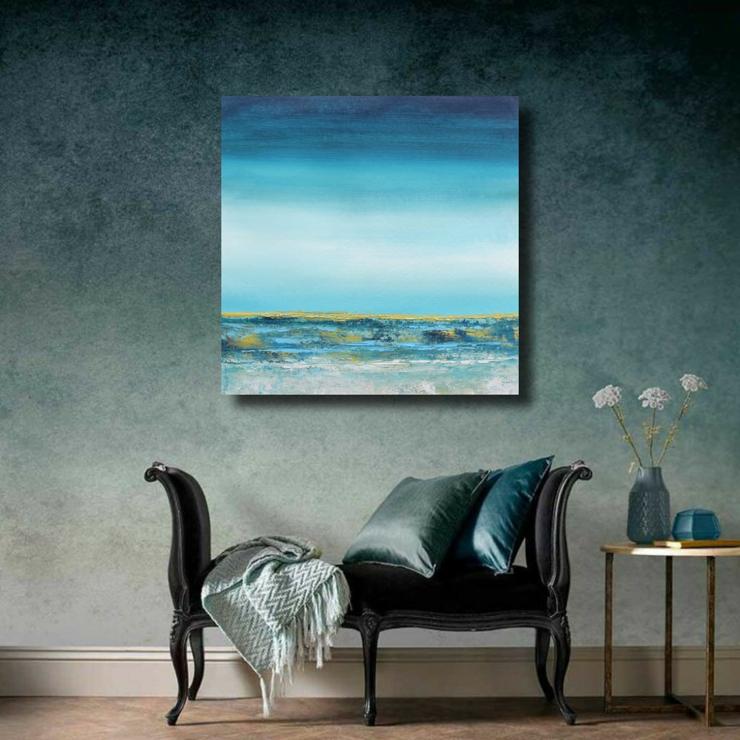 Profoundness, Handmade, Acrylic on Canvas, Wall Painting :23x23 inches - Deczo