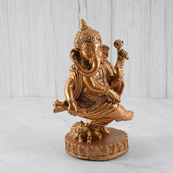 Dancing Ganesha Showpiece : Copper Color - Deczo