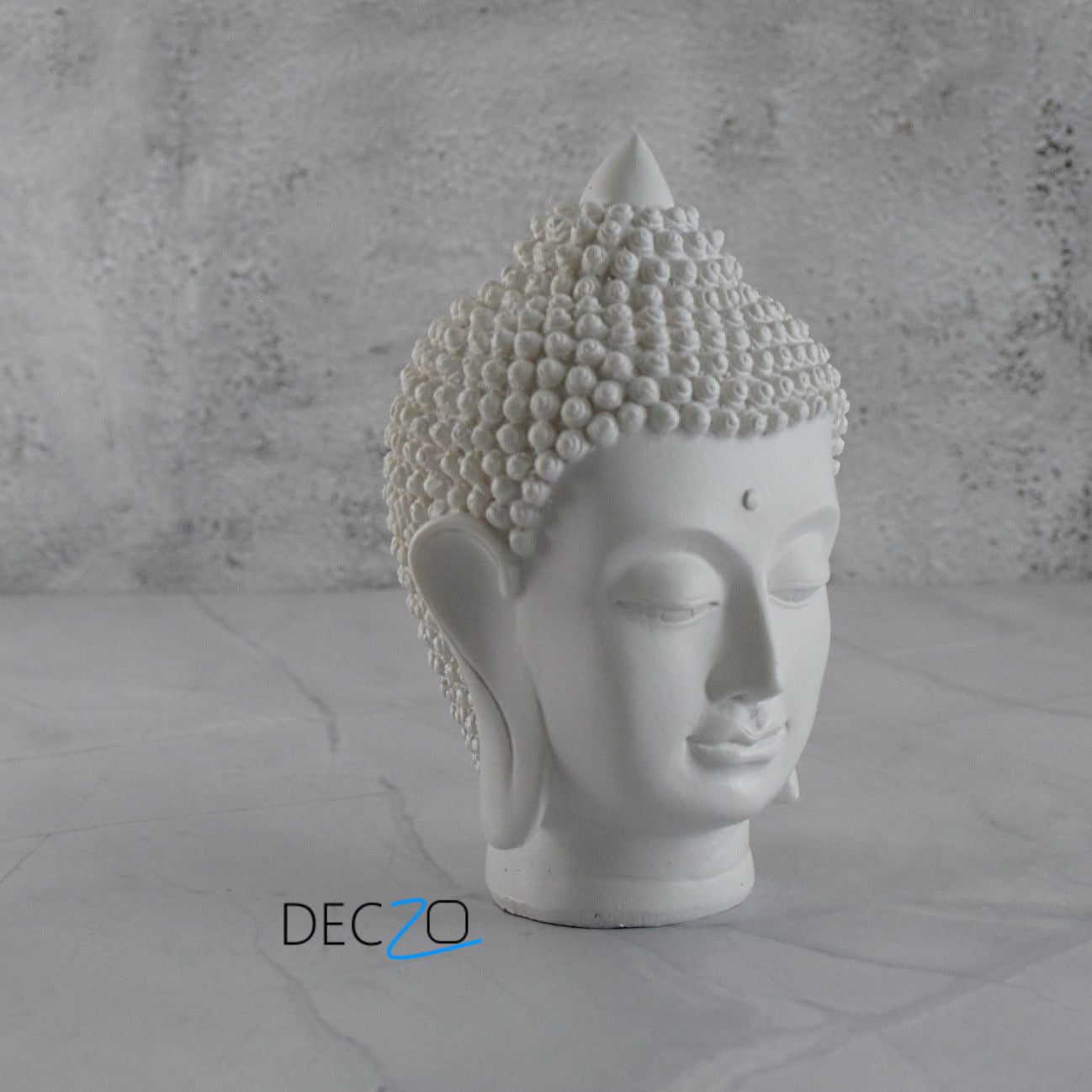 White Color Buddha Head - Deczo
