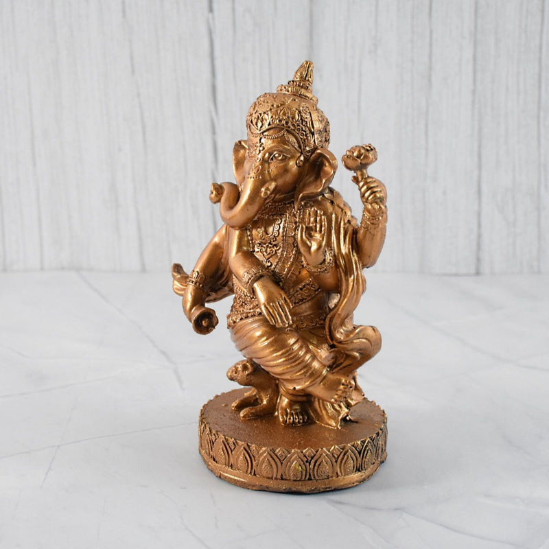 Dancing Ganesha Showpiece : Copper Color - Deczo
