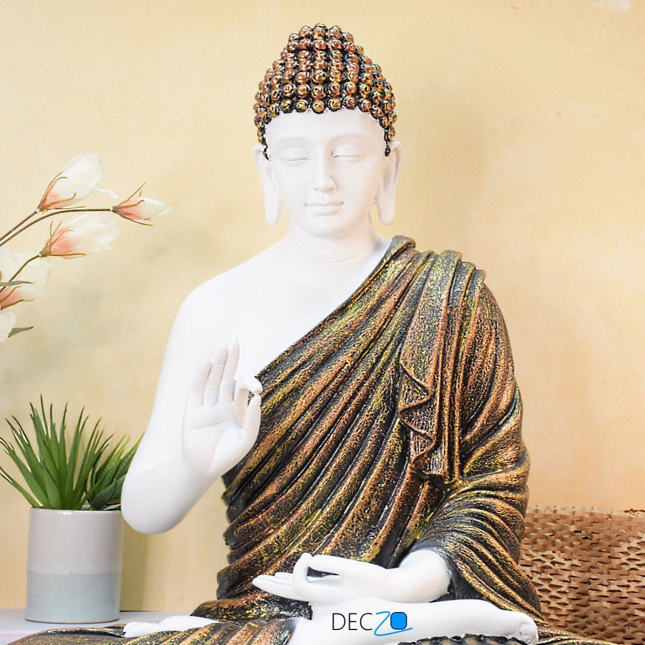 2 Feet Serene Blessing Buddha Idol- Copper Touch - Deczo