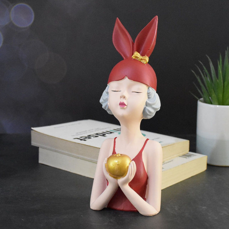 The Girl holding apple :Red - Deczo