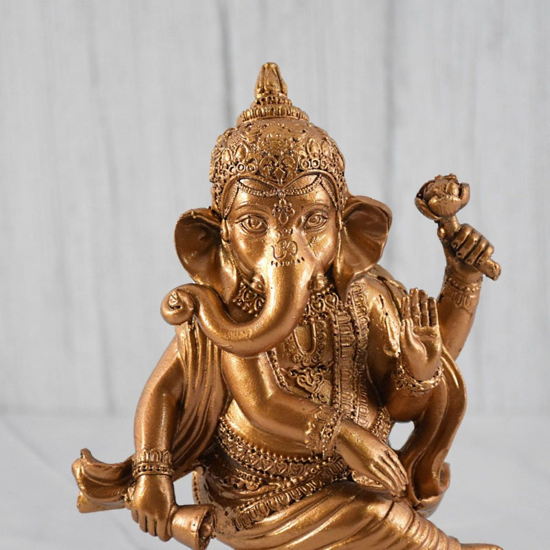 Dancing Ganesha Showpiece : Copper Color - Deczo