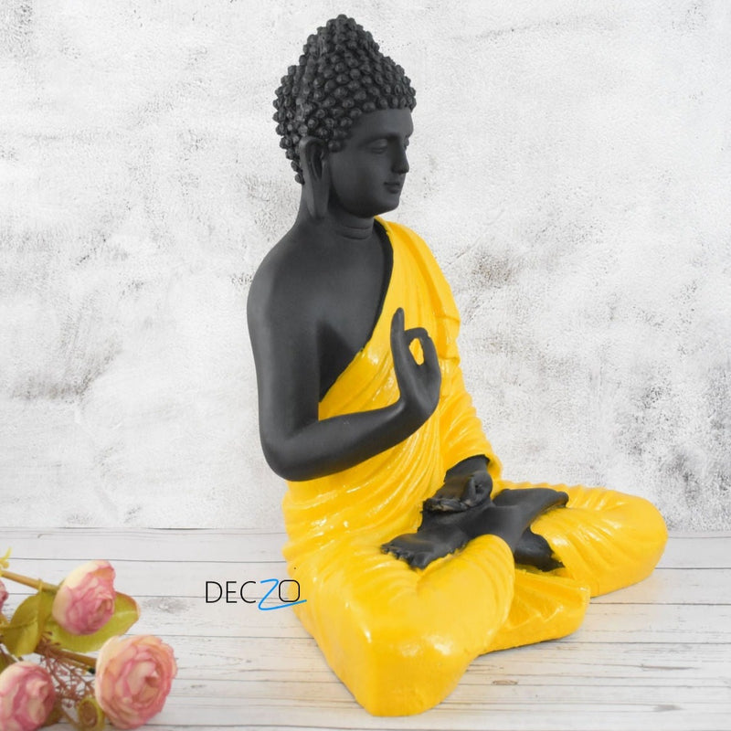 Big Size Meditating Buddha Idol : Yellow - Deczo