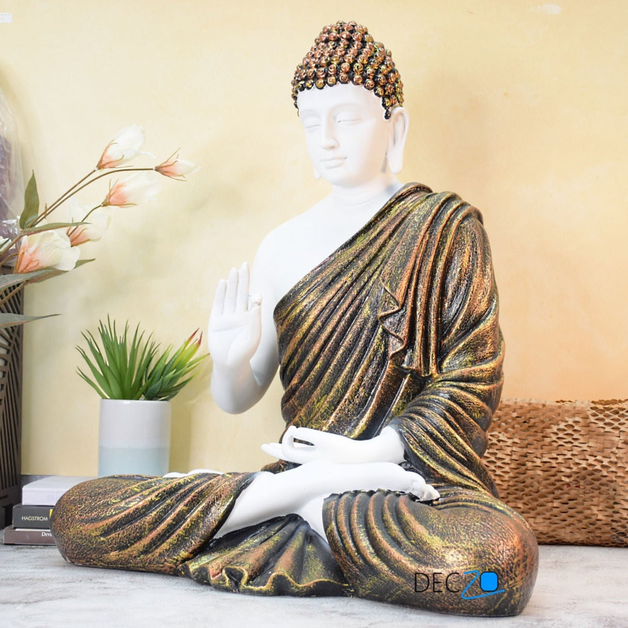 2 Feet Serene Blessing Buddha Idol- Copper Touch - Deczo