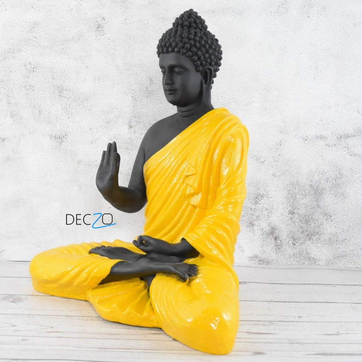 Big Size Meditating Buddha Idol : Yellow - Deczo