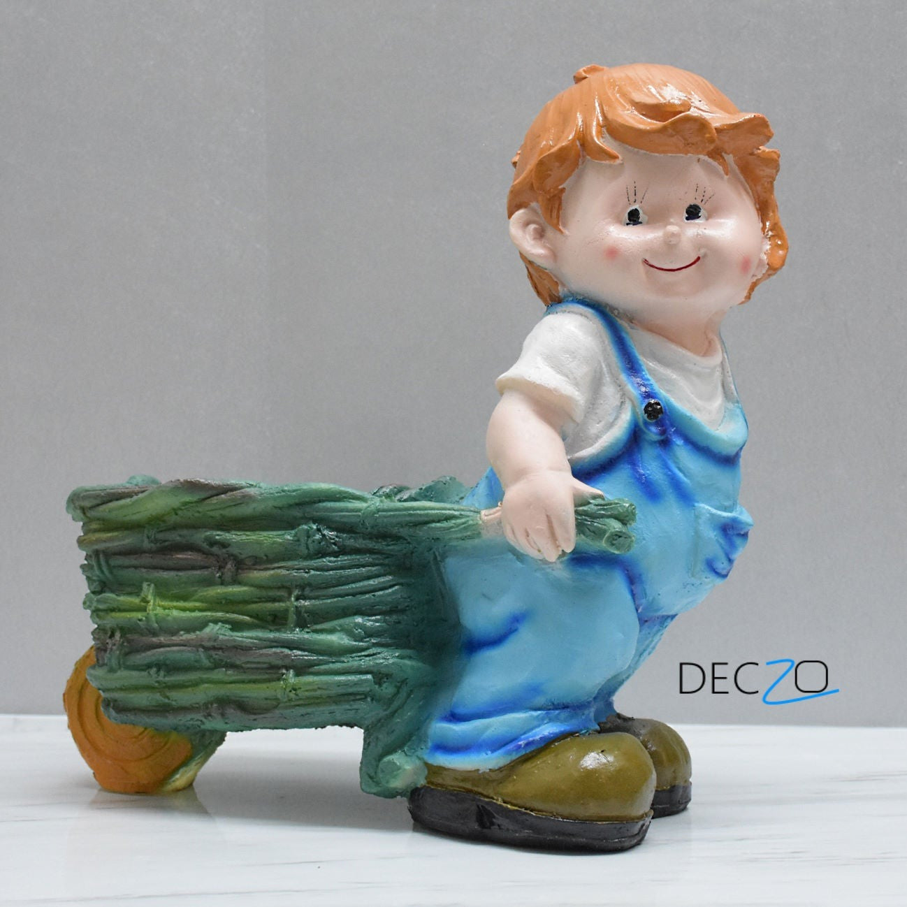 Boy Holding Cart Planter - Deczo