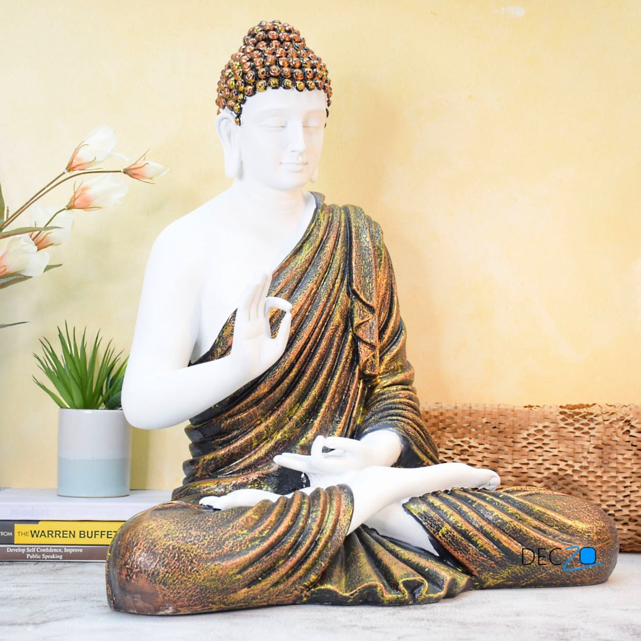 2 Feet Serene Blessing Buddha Idol- Copper Touch - Deczo