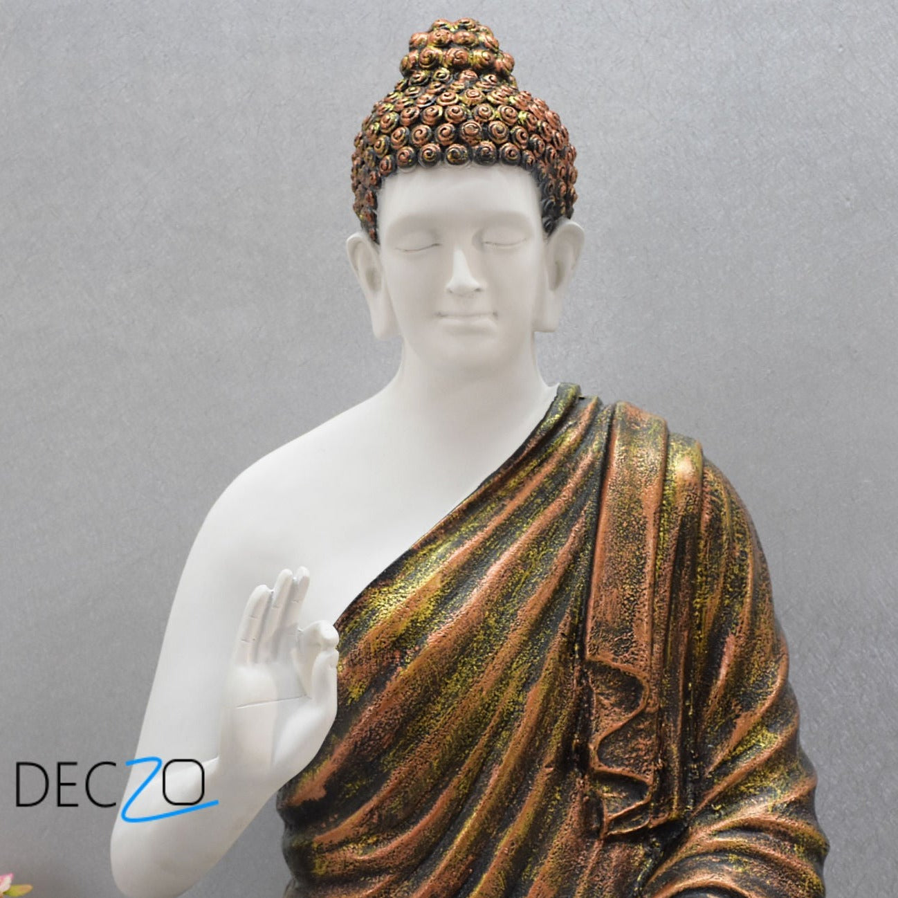 3 Feet Serene Blessing Buddha : Copper Blend Golden - Deczo