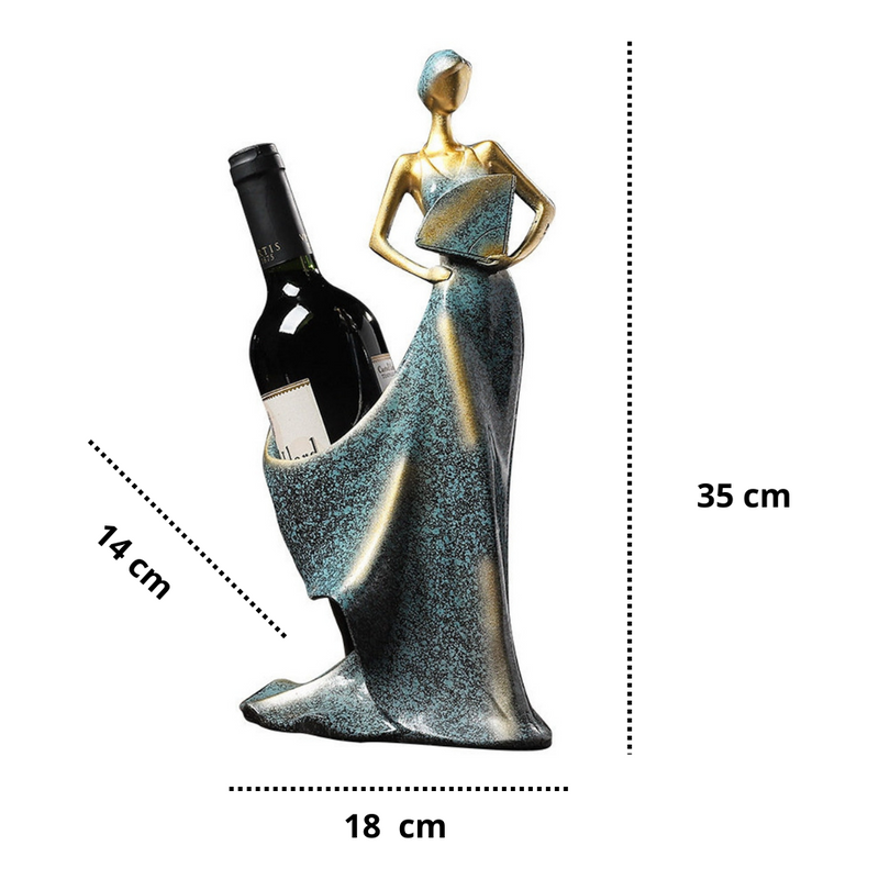 Luxury Lady wine bottle holder : Blue