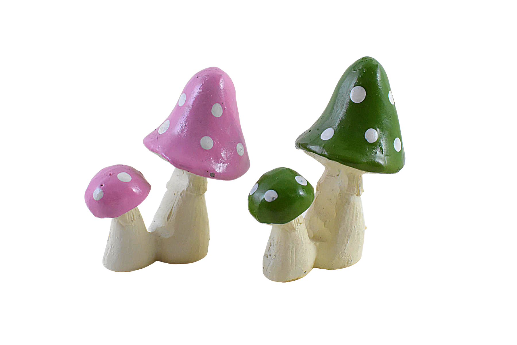 Miniature Mushroom for Fairy Garden Tray, Garden Decor, Gift: Set of 2 - Deczo