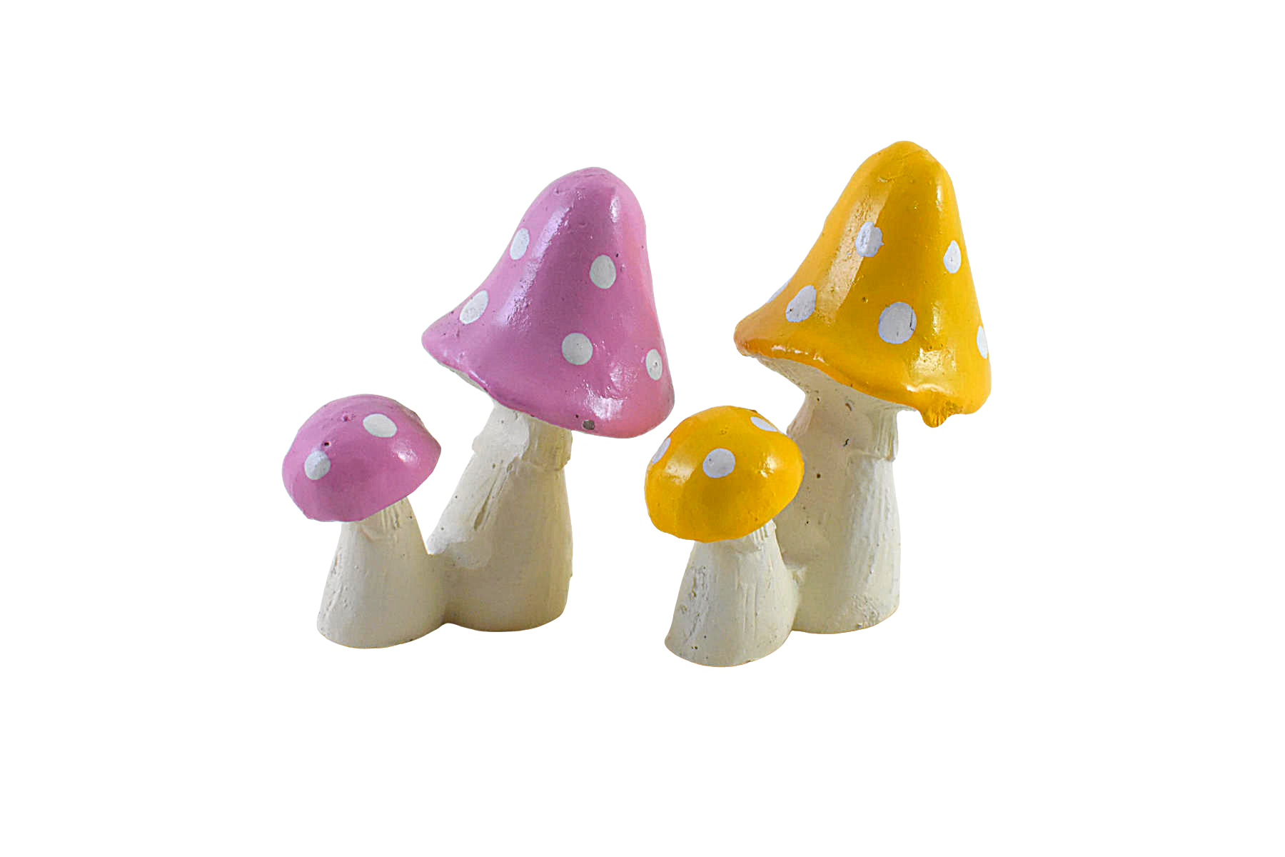 Miniature Mushroom for Fairy Garden Tray, Garden Décor, Gift: Set of 2 - Deczo