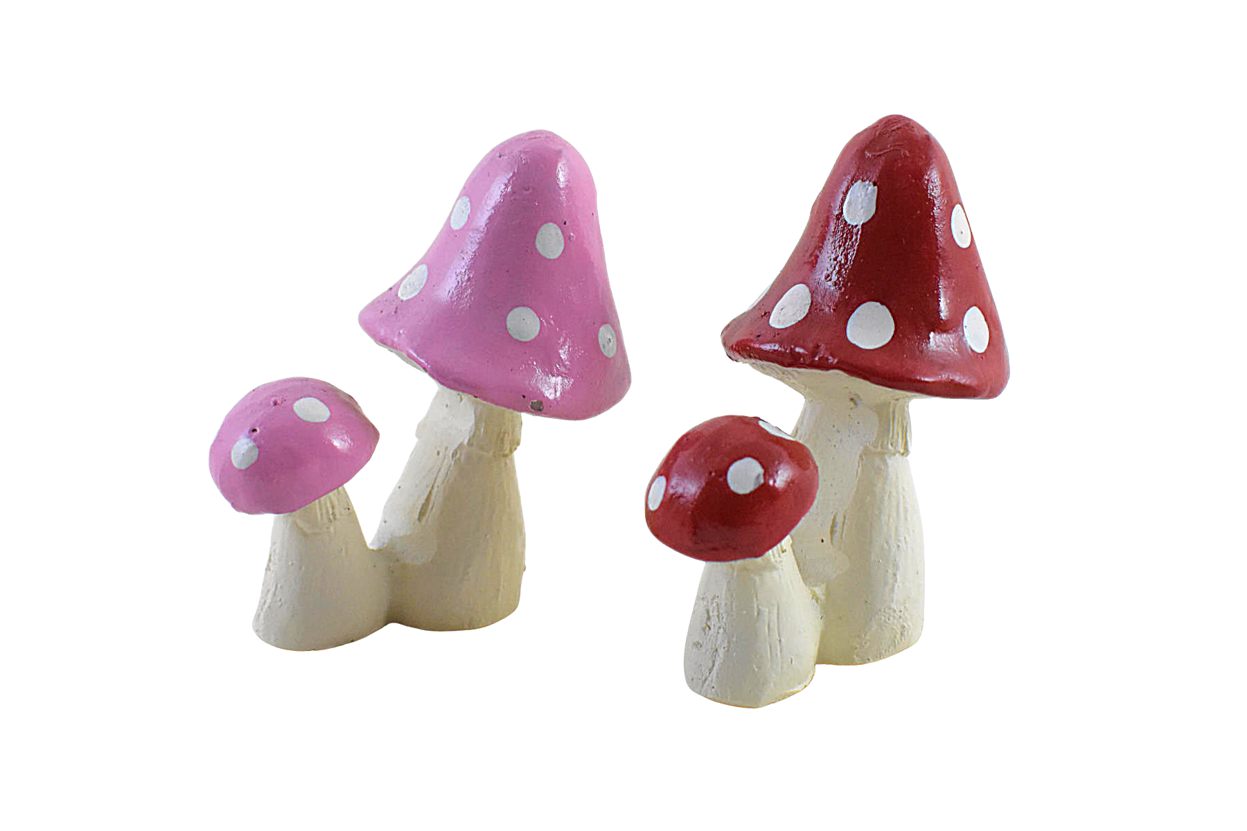 Miniature Mushroom for Fairy Garden Tray, Garden Décor, Gift: Set of 2 - Deczo