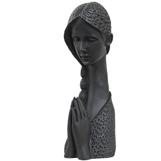 Welcome Lady Statue - Matt Black - Deczo