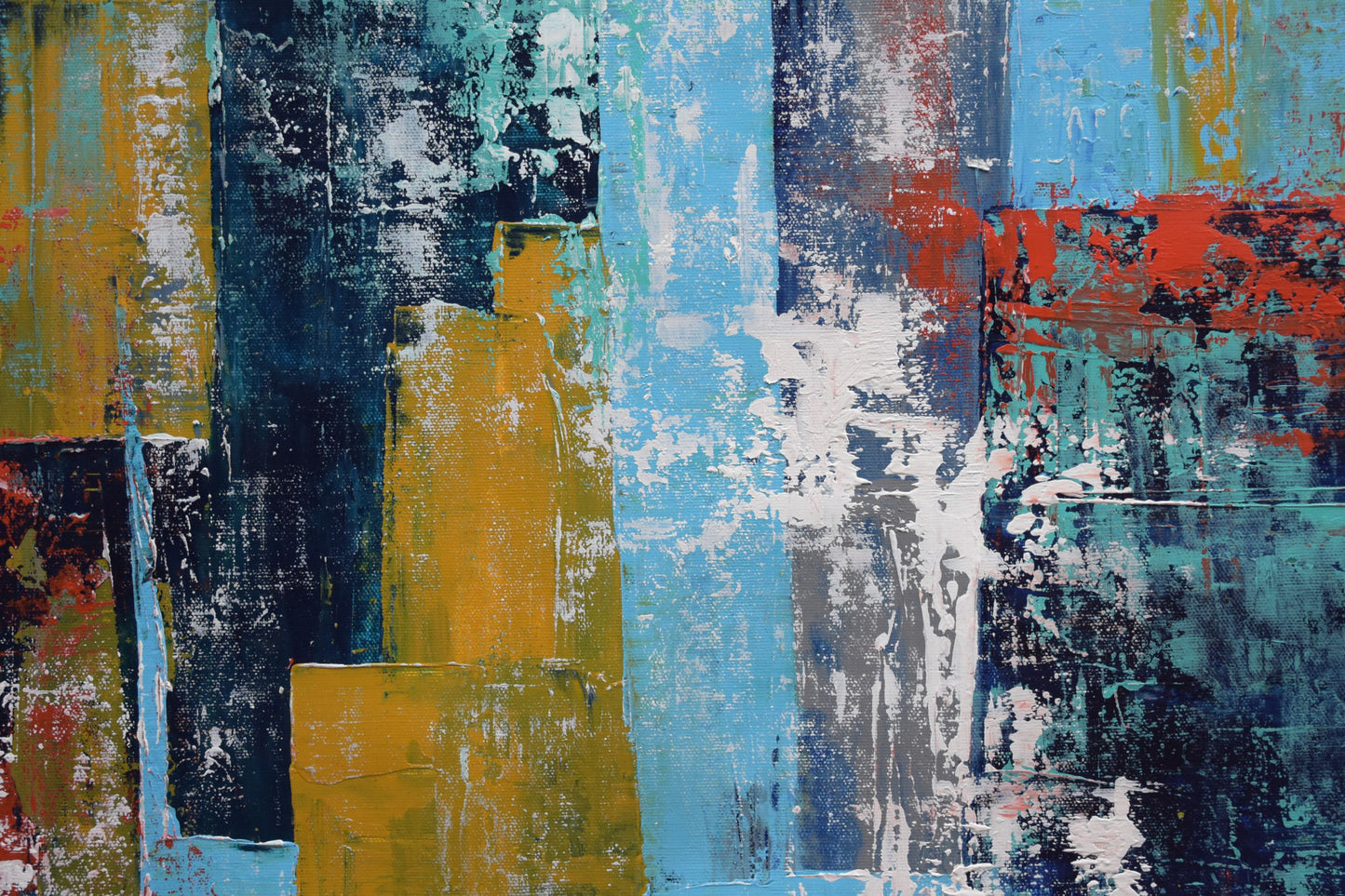 Clusters, Acrylic on Canvas, Handmade Wall Painting - Deczo