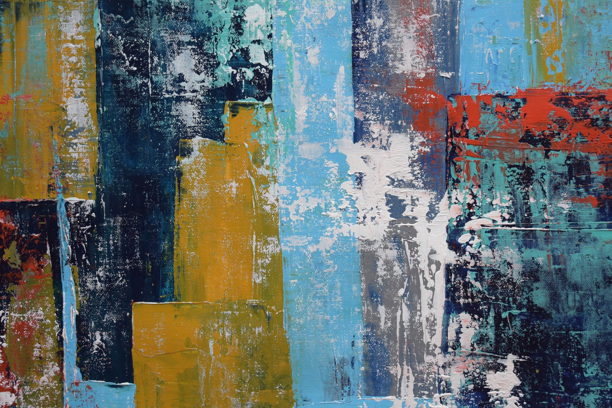 Clusters, Acrylic on Canvas, Handmade Wall Painting - Deczo