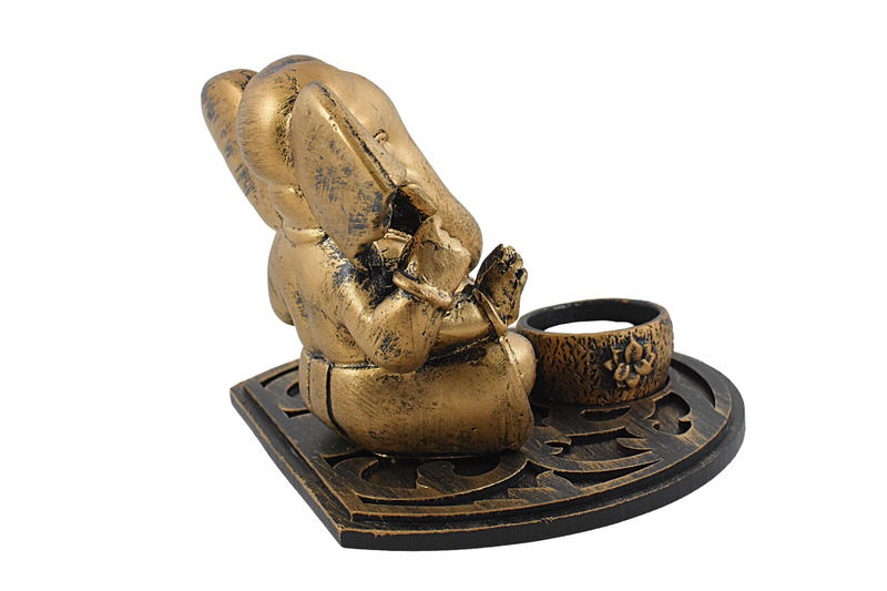 Ganesha  with T- Light Holder - Deczo