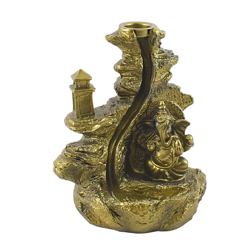 Ganesha Sitting Under Mountain Incense Holder - Deczo