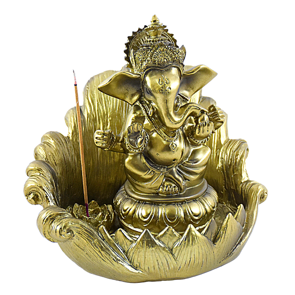 Golden Ganesha Incense  Holder - Deczo
