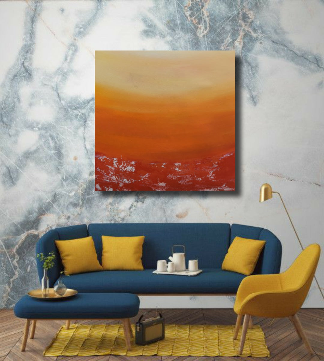 Profoundness 2, Acrylic on Canvas, Handmade Wall Painting :23x23 inches - Deczo