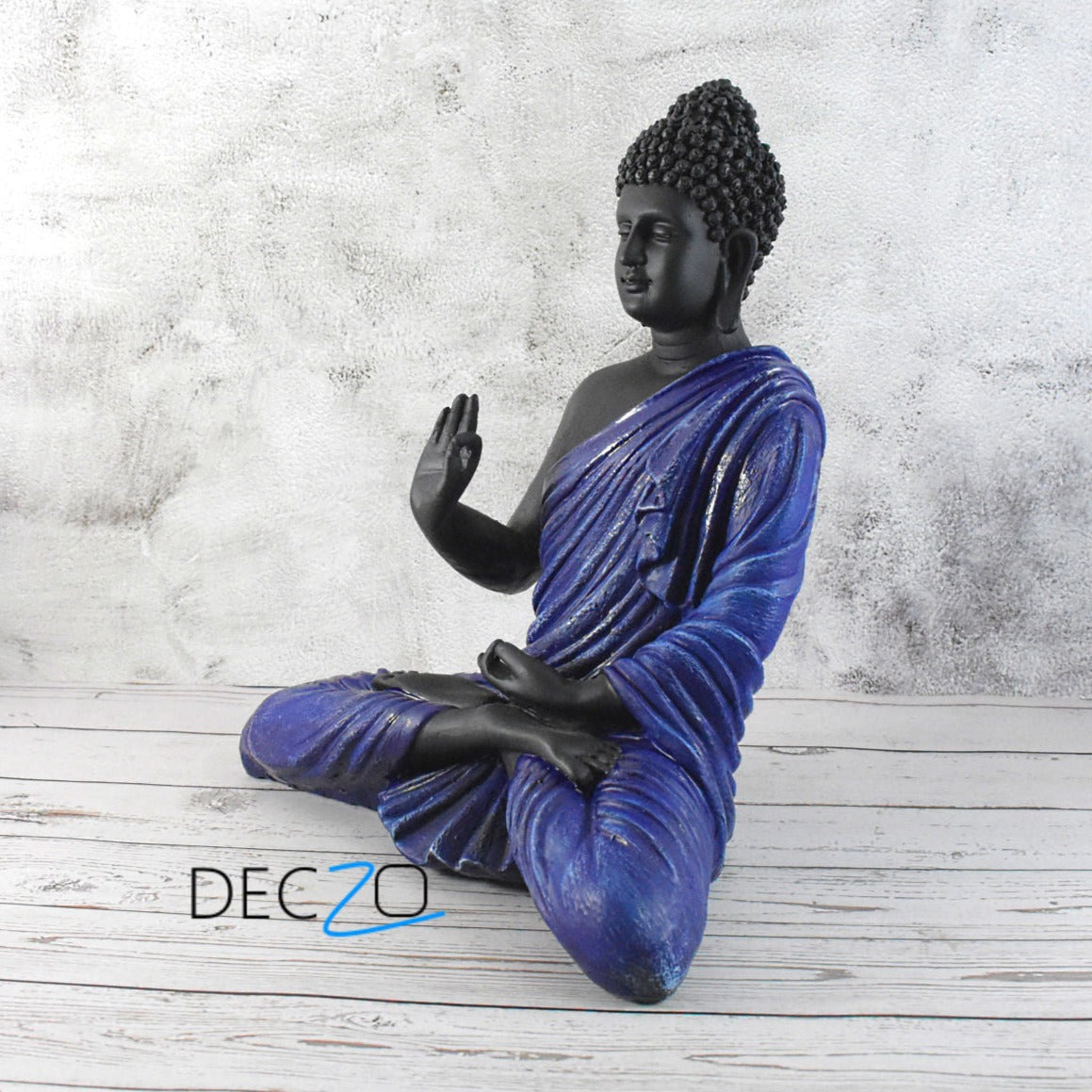 Big Size Meditating Buddha Idol : Blue - Deczo