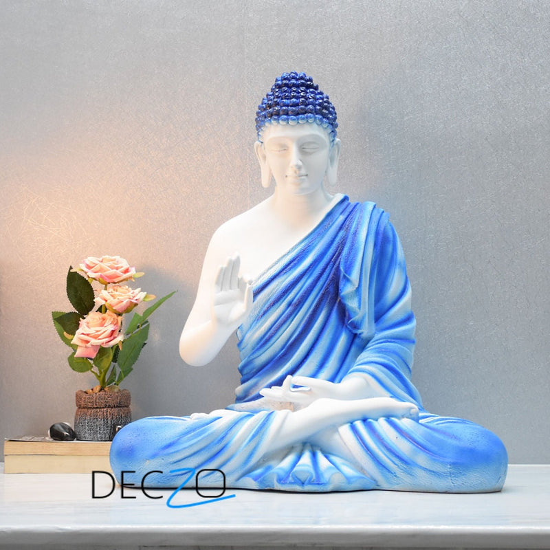 2 Feet Serene Blessing Buddha   : New Blue - Deczo