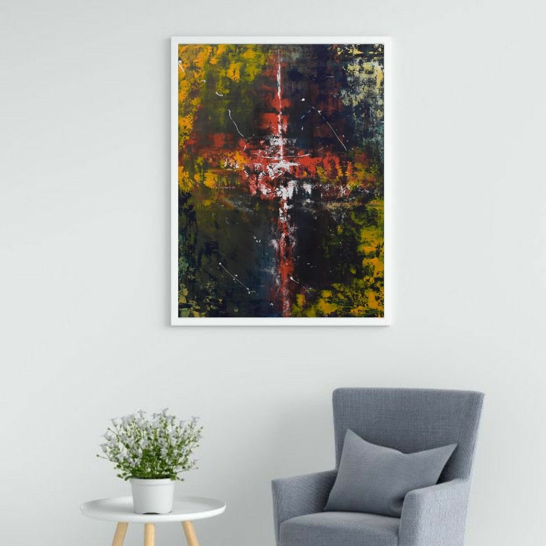 Divine Matrix  Handmade Acrylic on Canvas Abstract Wall Painting - Deczo