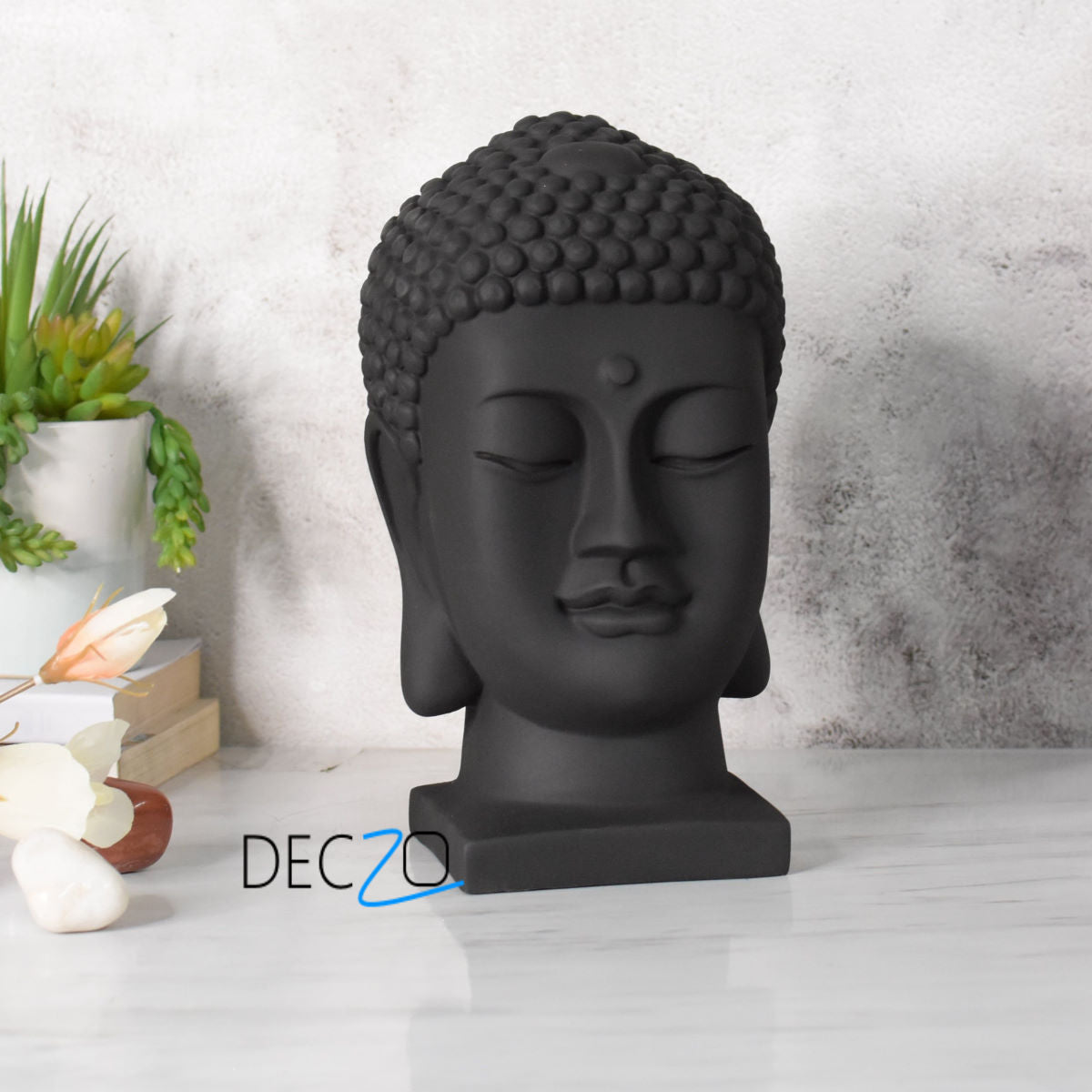 Gracious Buddha Face : Black - Deczo
