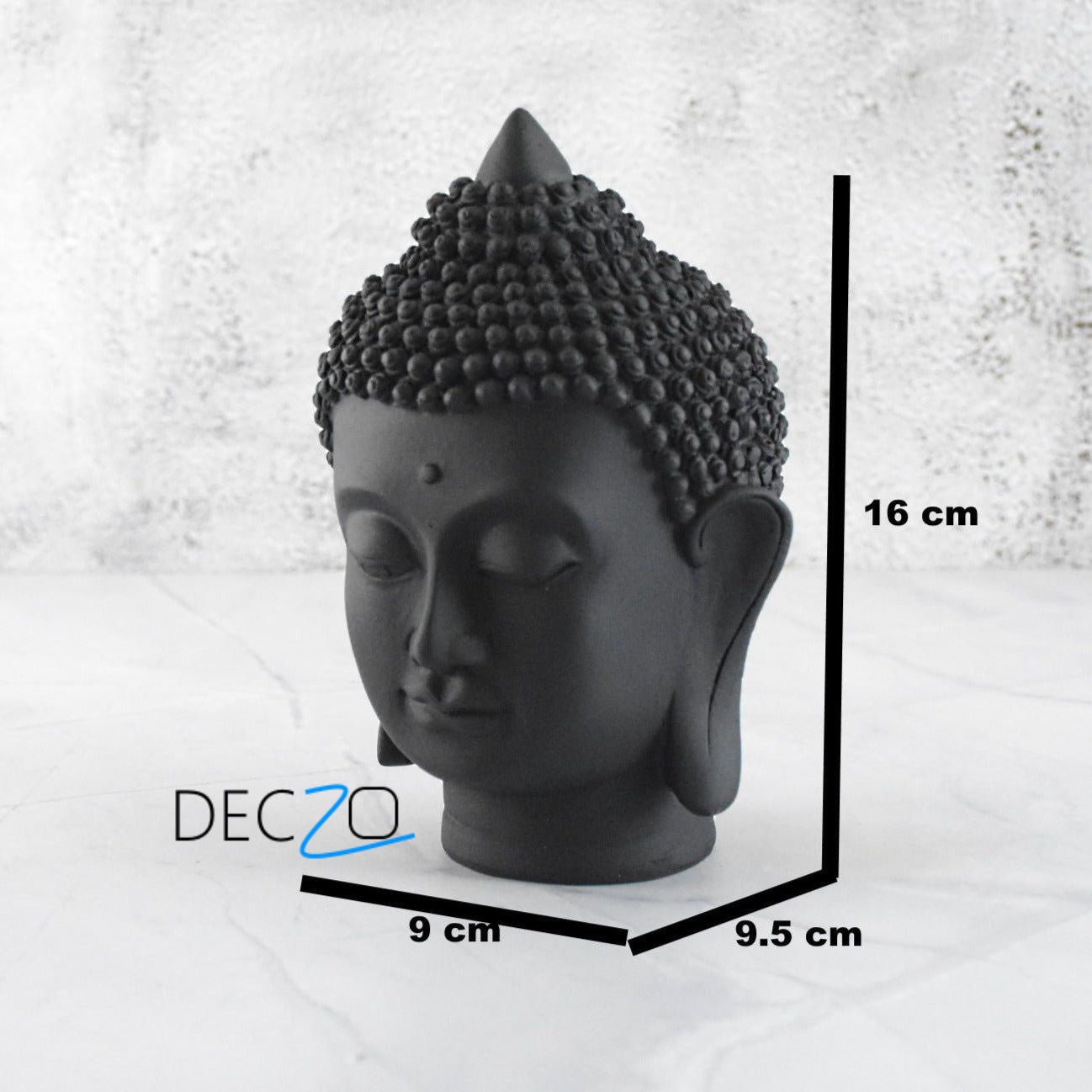 Black Color Buddha Head - Deczo