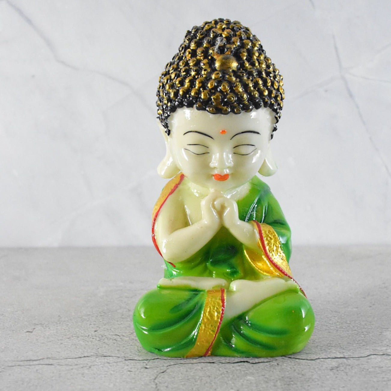Marbel Buddha in Thinking Position : Green - Deczo