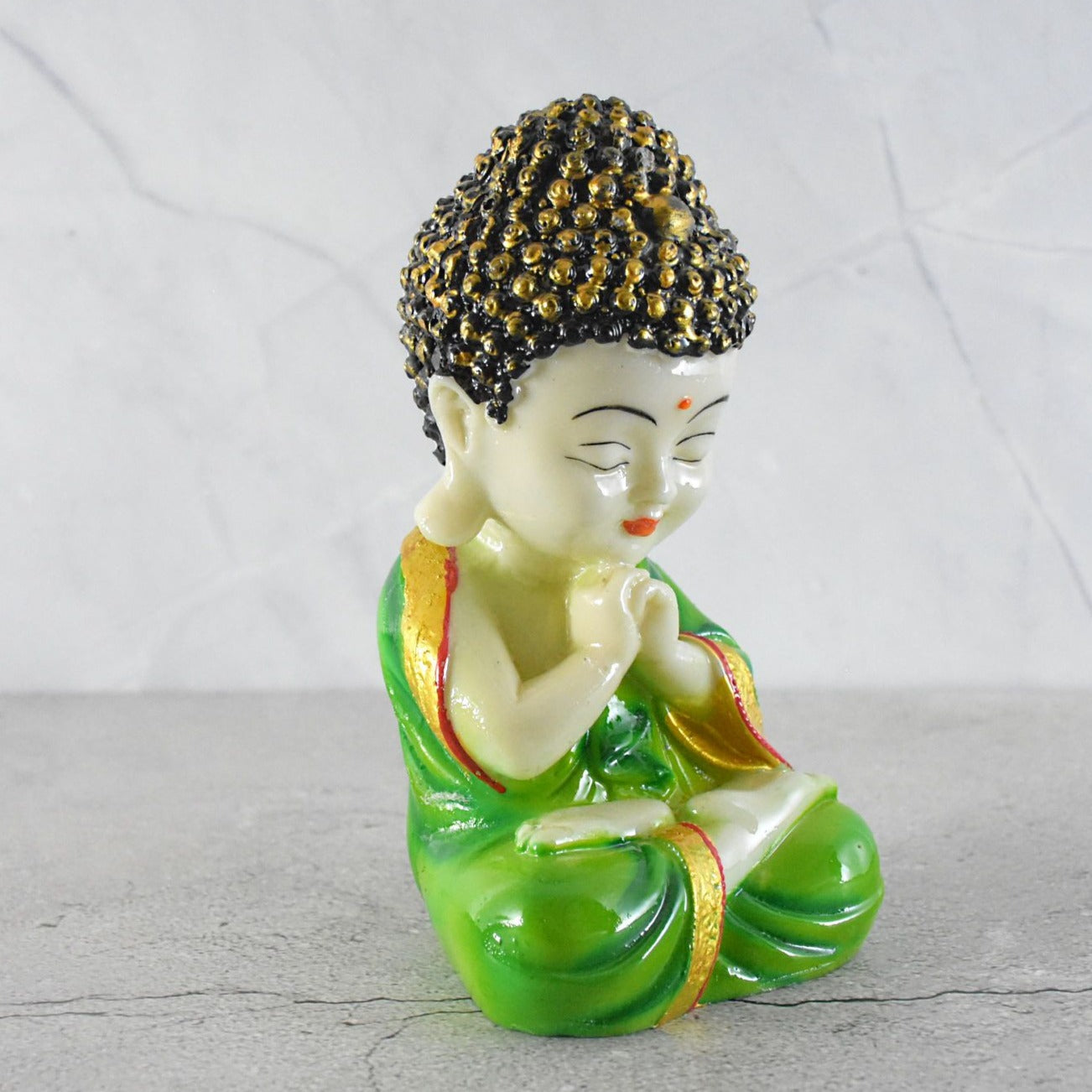 Marbel Buddha in Thinking Position : Green - Deczo