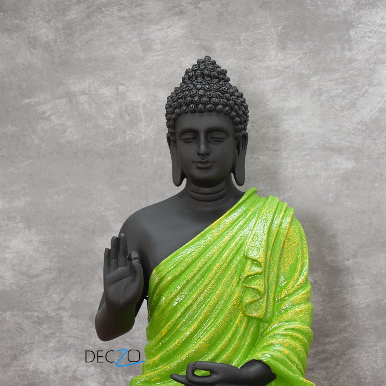 Big Size Meditating Buddha Idol : Green - Deczo