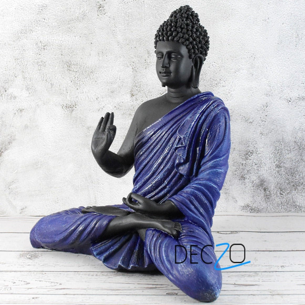 Big Size Meditating Buddha Idol : Blue - Deczo