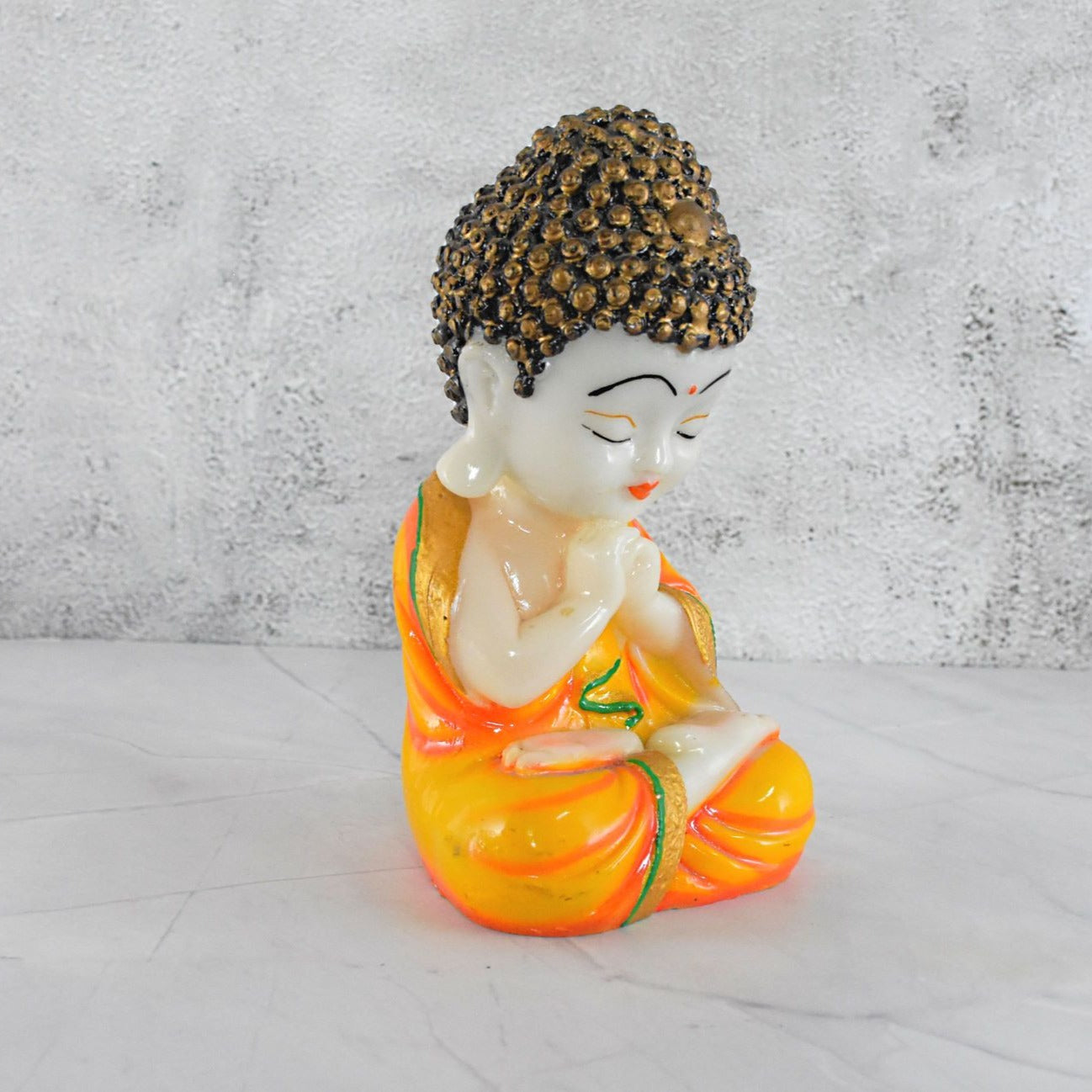 Marbel Buddha in Thinking Position : Multicolor - Deczo