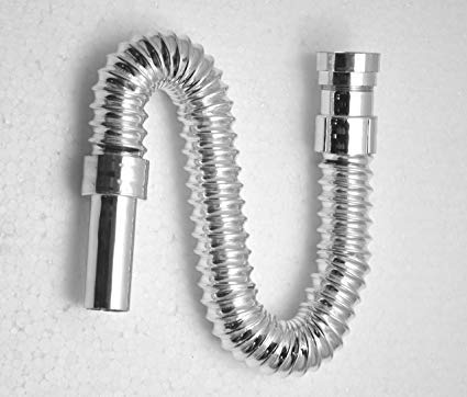 PVC Water Outlet Waste Pipe for Wash Basin/Sink (Chrome) - Deczo