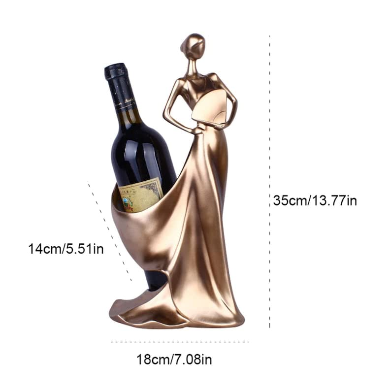 Luxury Lady wine bottle holder : Golden