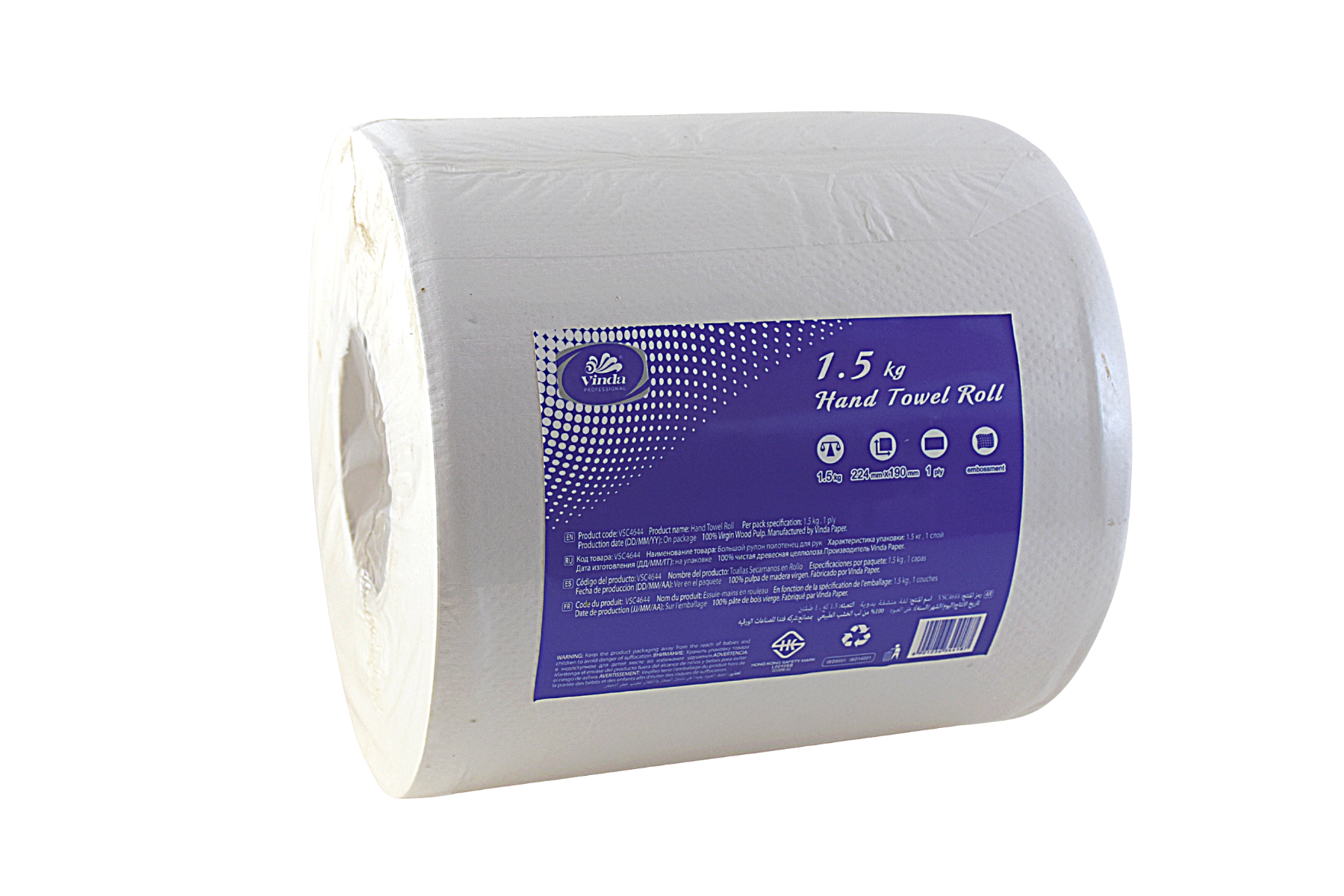 Vinda AFH 1.5kg 1ply Jumbo Hand Towel VSC4644 - Deczo